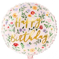Balloon 'Happy Birthday' Flowers